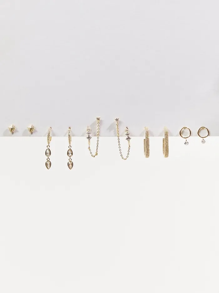 18k Gold Glitz Earring Set Gold Women Altar039d State Jewelry