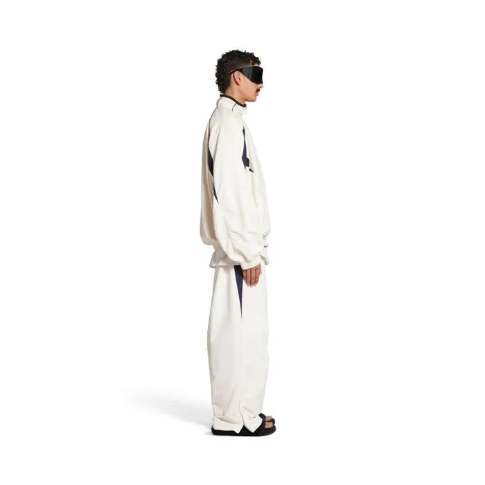 3b Sports Icon Medium Fit Tracksuit Pants In White Men Balenciaga Pants