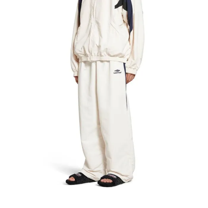 3b Sports Icon Medium Fit Tracksuit Pants In White Men Balenciaga Pants
