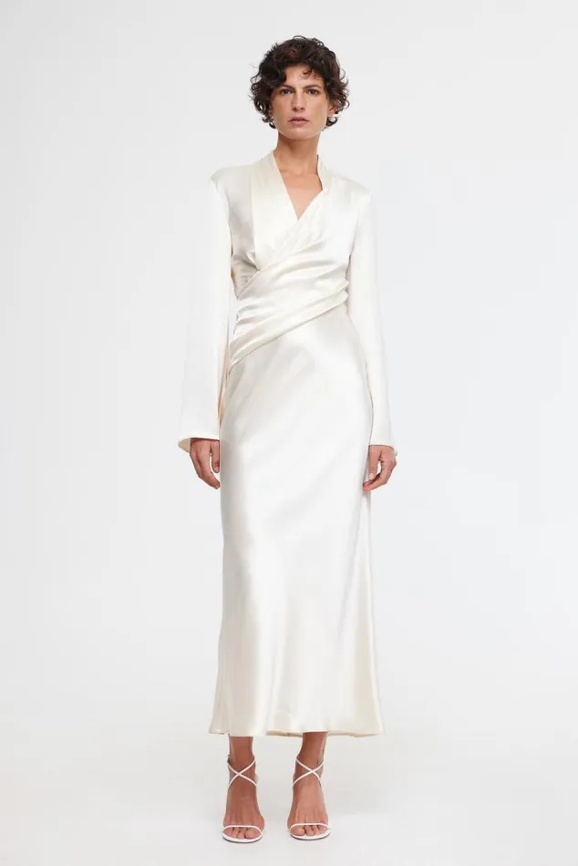 Acler Dresses Women Piccadilly Midi Dress Cream