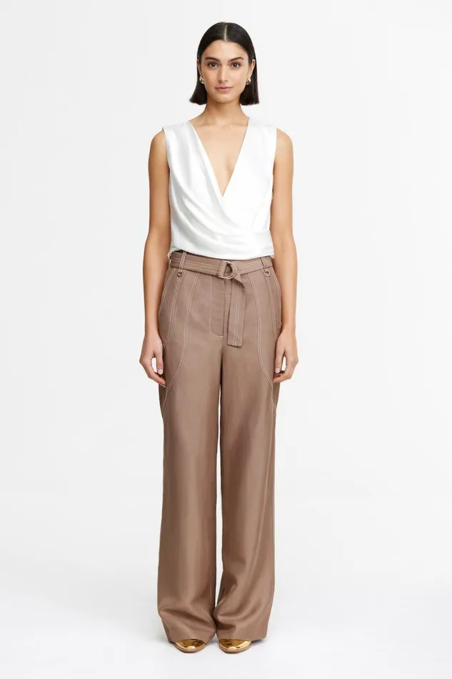 Acler Pants Women Geary Pant Sepia