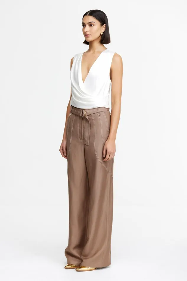 Acler Pants Women Geary Pant Sepia