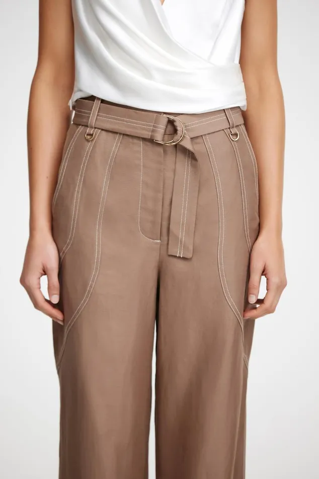 Acler Pants Women Geary Pant Sepia