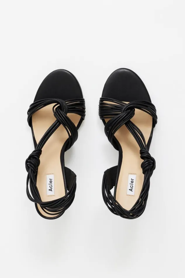 Acler Shoes Women Iverly Knot Wedge Black