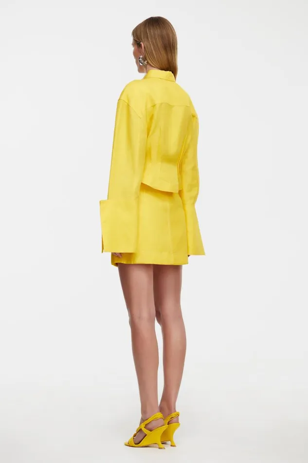 Acler Skirts Women Gardie Mini Skirt Citrine Yellow