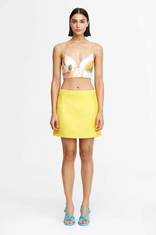 Acler Skirts Women Gardie Mini Skirt Citrine Yellow