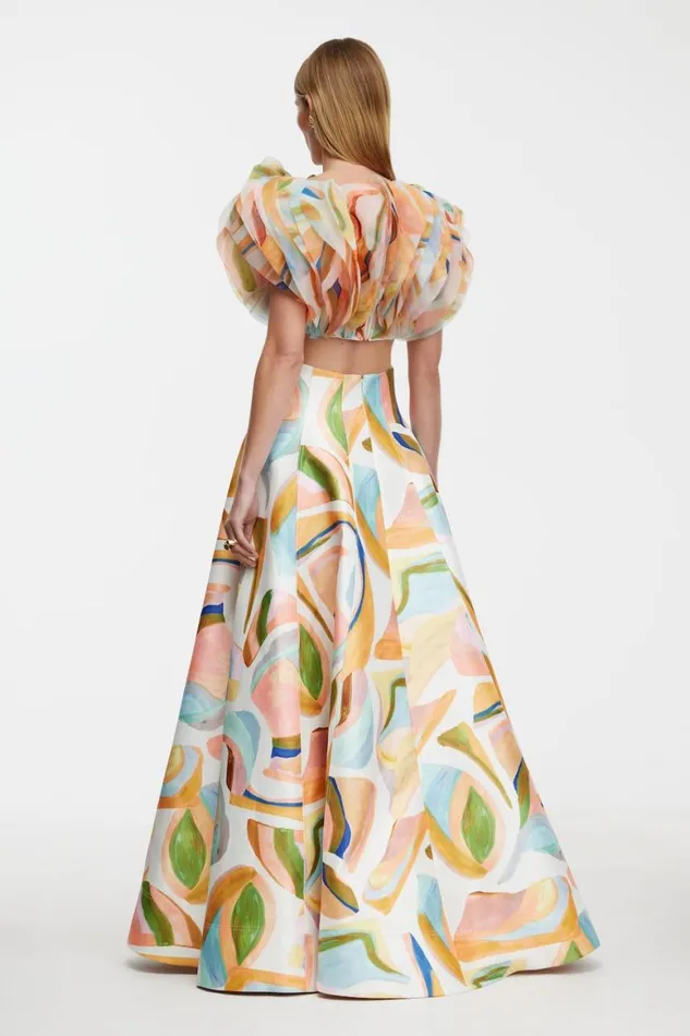 Acler Skirts Women Warburton Maxi Skirt Cubist Canyon