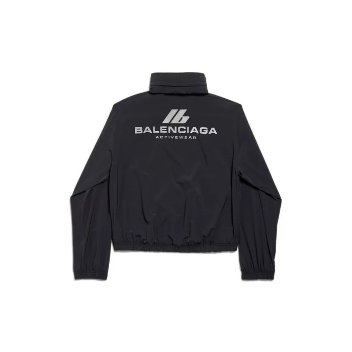 Activewear Shrunk Windbreaker In Black Women Balenciaga Coats and Jackets