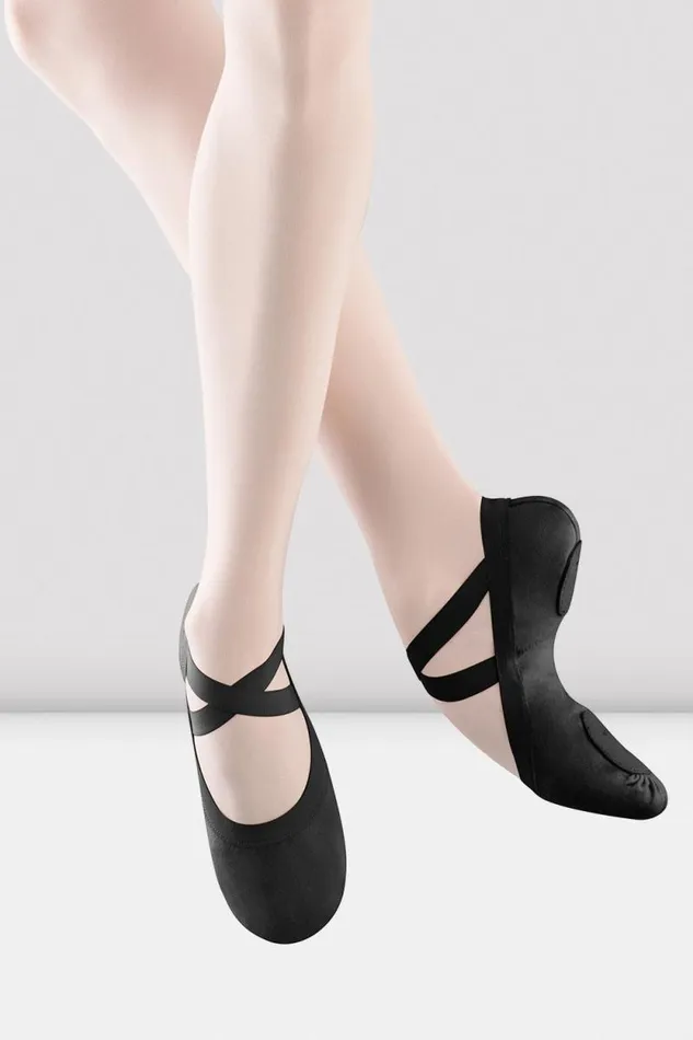 Adults Ballet Bloch Pro Elastic Canvas Ballet Shoes Black