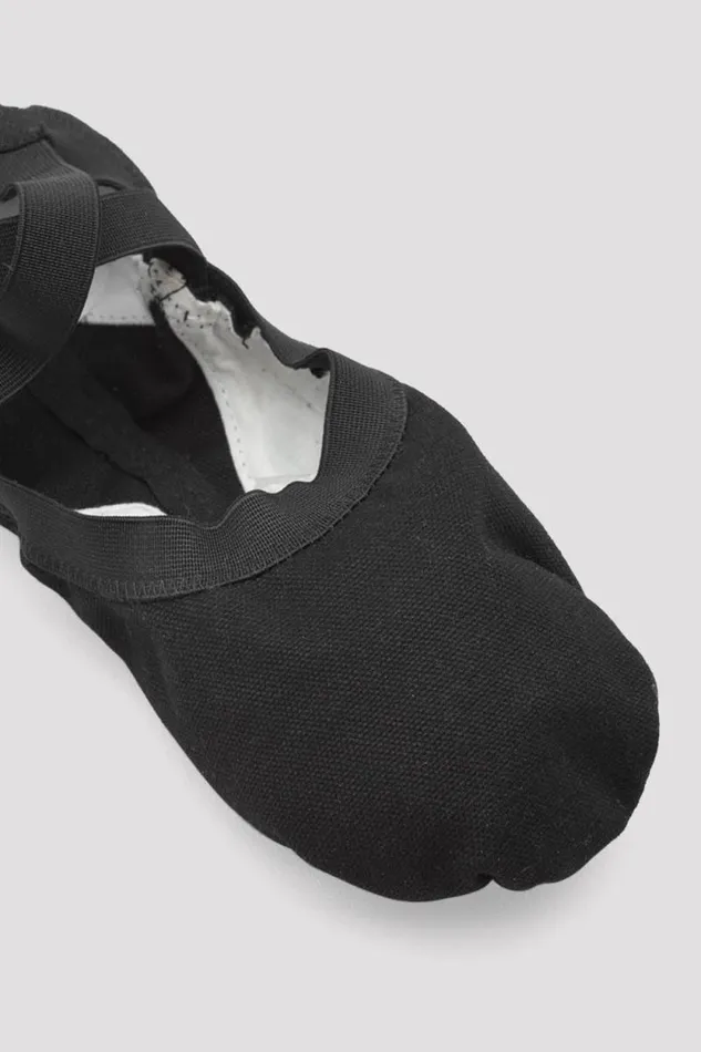 Adults Ballet Bloch Pro Elastic Canvas Ballet Shoes Black