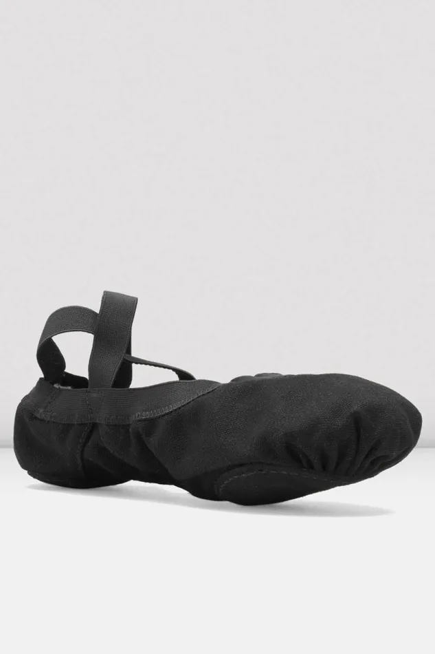 Adults Ballet Bloch Pro Elastic Canvas Ballet Shoes Black