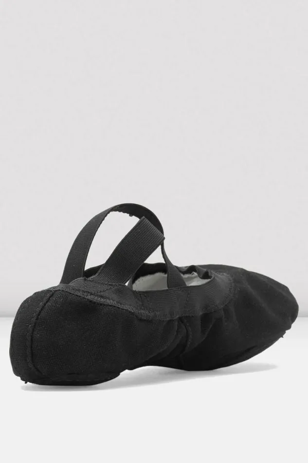 Adults Ballet Bloch Pro Elastic Canvas Ballet Shoes Black
