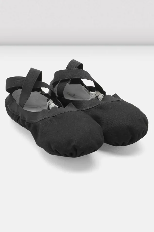 Adults Ballet Bloch Pro Elastic Canvas Ballet Shoes Black