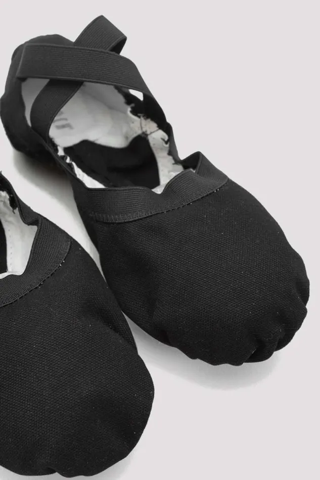 Adults Ballet Bloch Pro Elastic Canvas Ballet Shoes Black