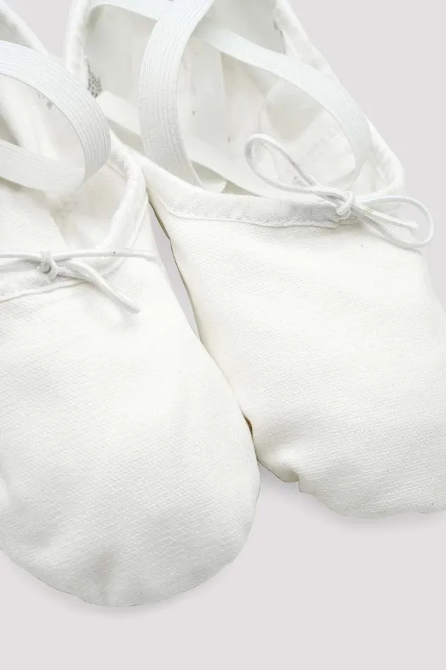 Adults Ballet Bloch Pump Canvas Ballet Shoes White