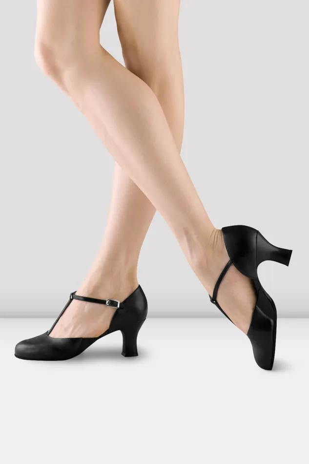 Adults Character Bloch Split Flex Leather Character Shoes Black