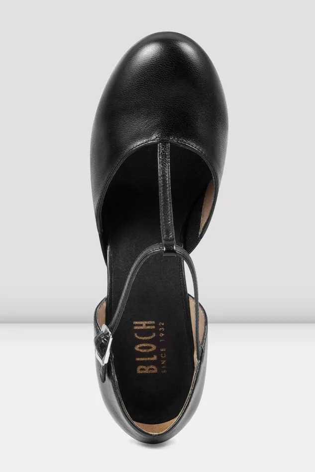 Adults Character Bloch Split Flex Leather Character Shoes Black