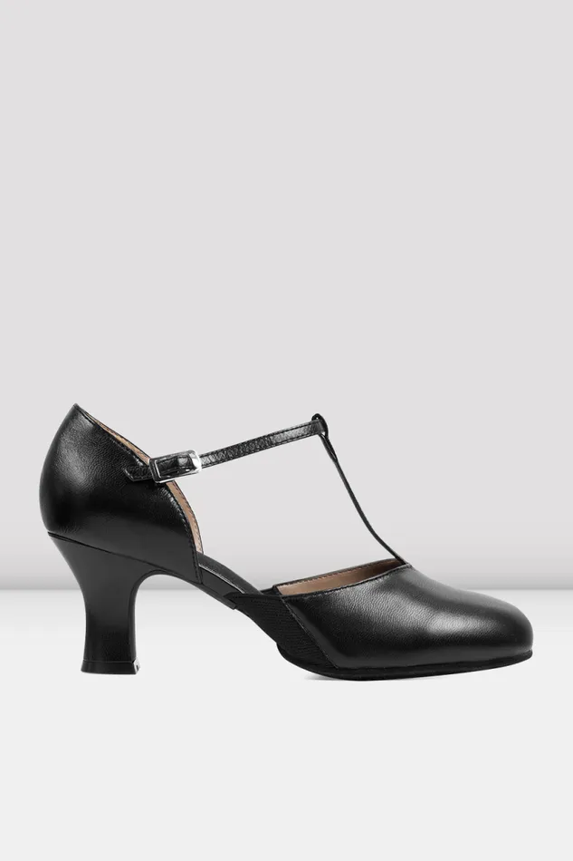 Adults Character Bloch Split Flex Leather Character Shoes Black
