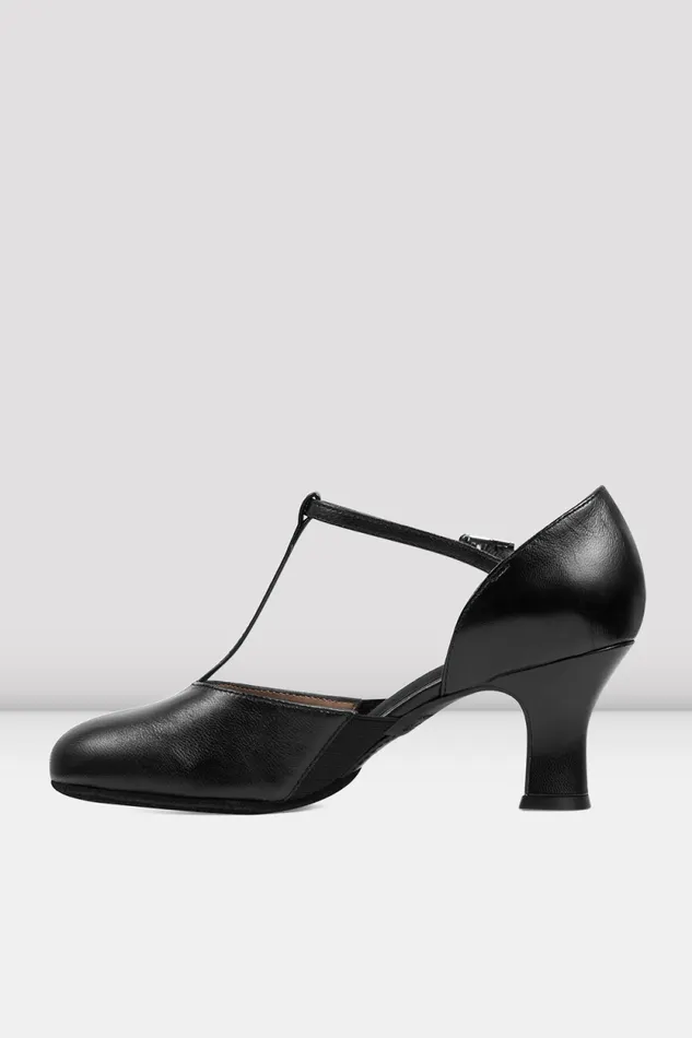 Adults Character Bloch Split Flex Leather Character Shoes Black