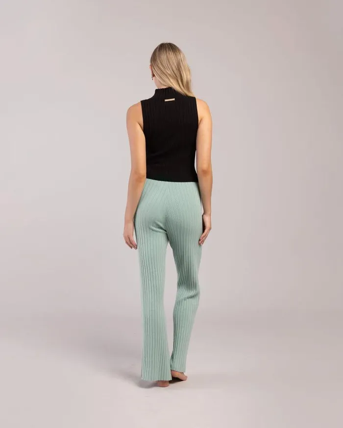 Adults Joggers Bloch Rib Lounge Wide Leg Pant Green