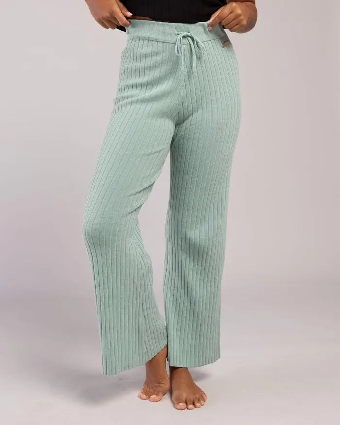 Adults Joggers Bloch Rib Lounge Wide Leg Pant Green