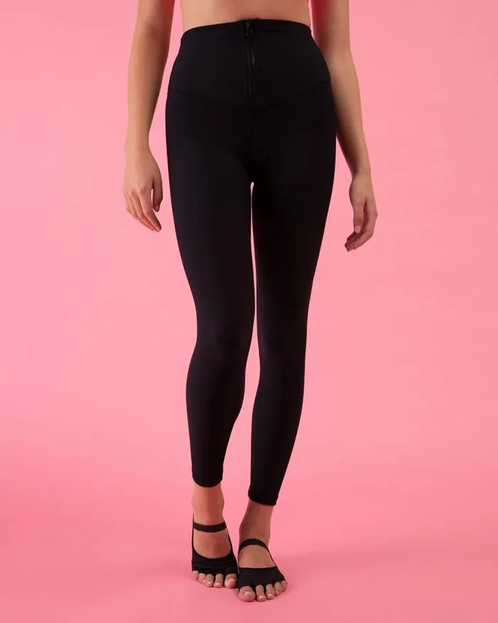 Adults Leggings Bloch Bloch Play Zip 78 Legging Black