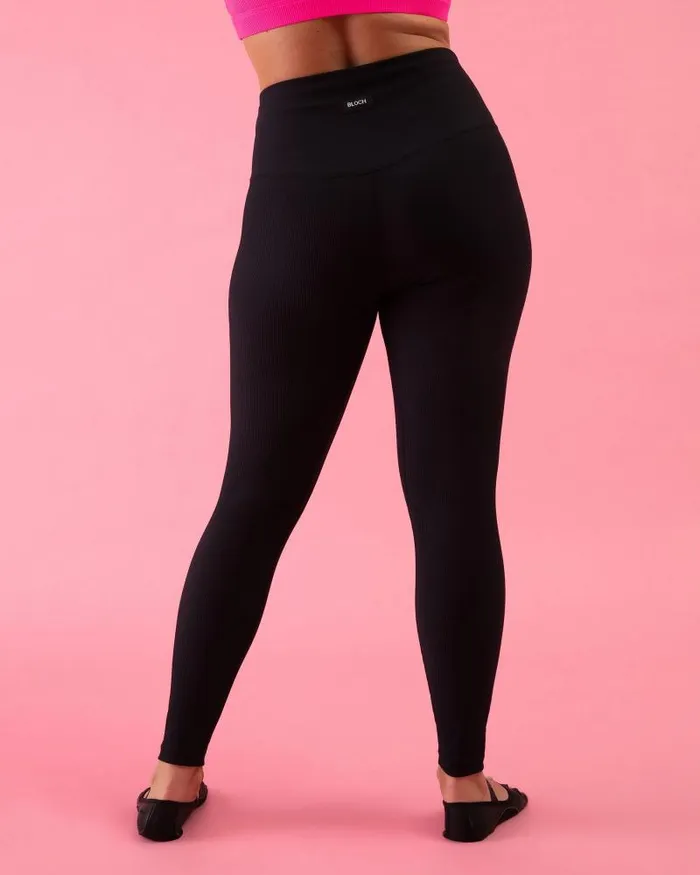 Adults Leggings Bloch Bloch Play Zip 78 Legging Black
