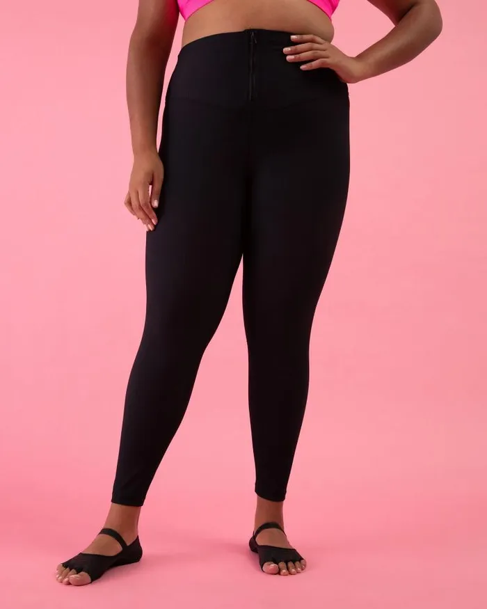 Adults Leggings Bloch Bloch Play Zip 78 Legging Black