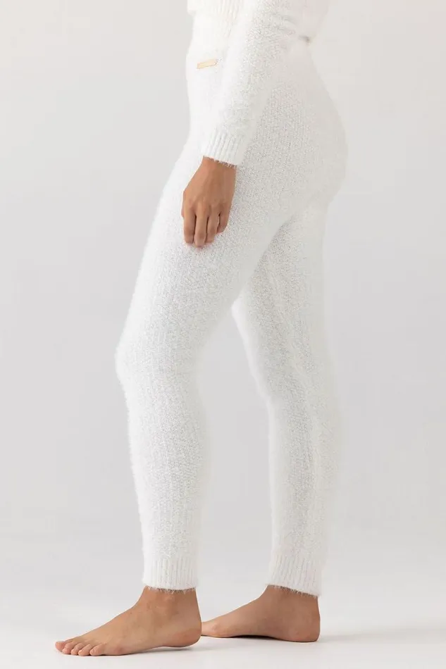 Adults Leggings Bloch Bloch Popcorn Stitch Legging White