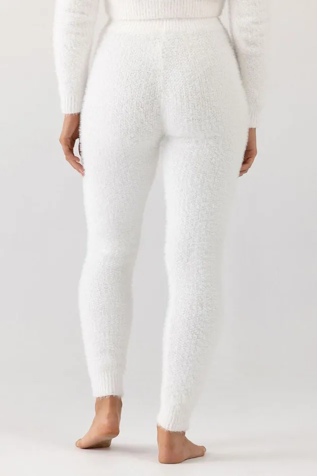 Adults Leggings Bloch Bloch Popcorn Stitch Legging White