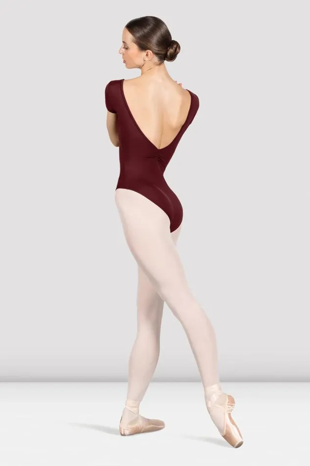 Adults Leotards Bloch Penny Cap Sleeve Leotard Burgundy