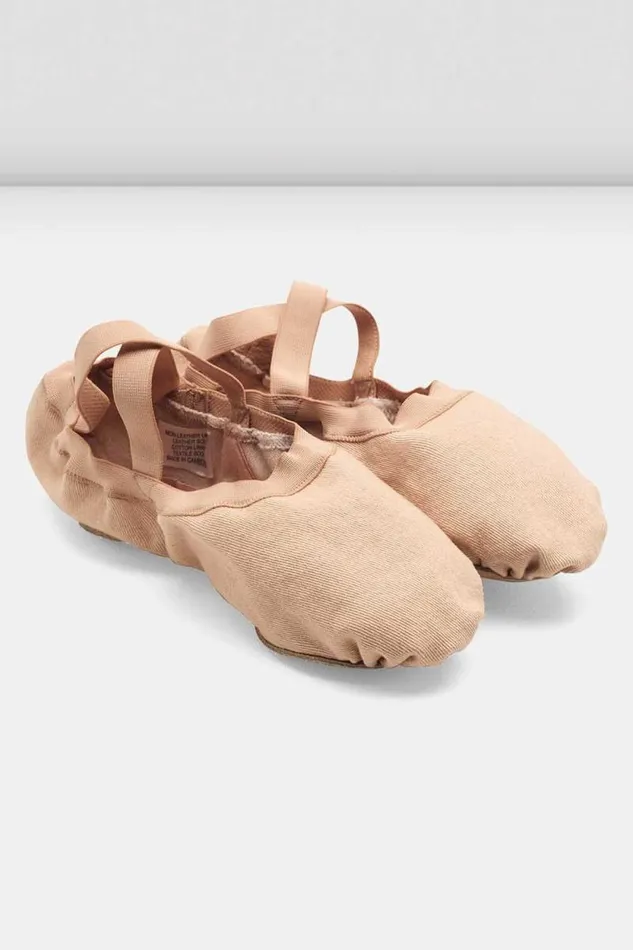 Adults Mens Bloch Synchrony Stretch Canvas Ballet Shoes Light Sand