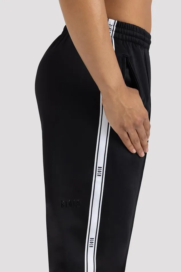 Adults Pants and Leggings Bloch Adult Bloch Logo Track Pant Black