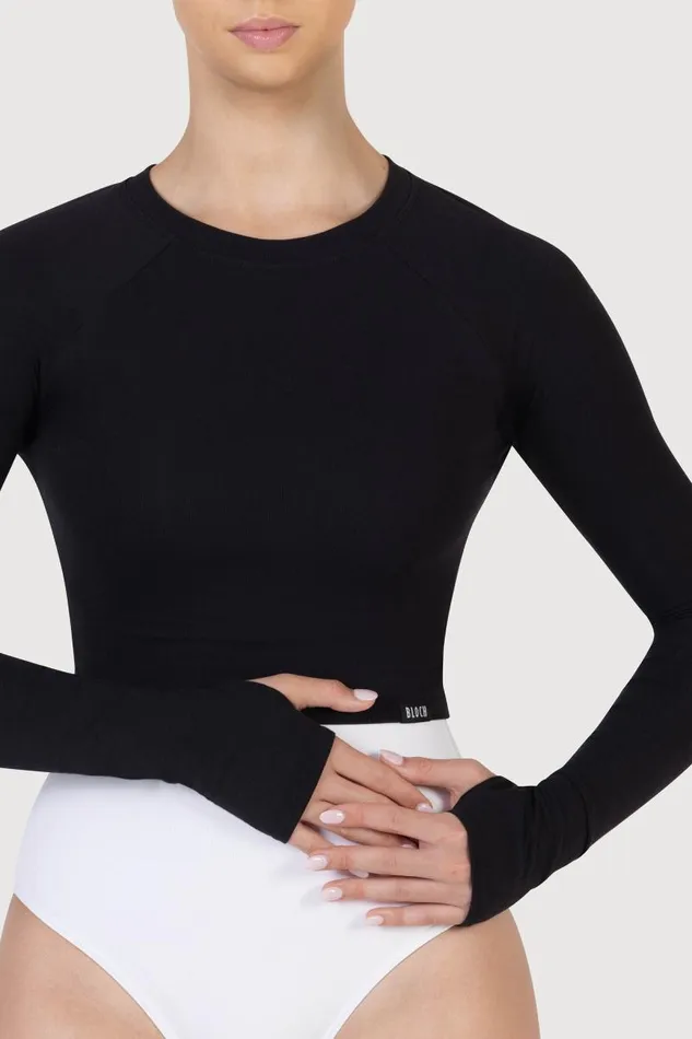 Adults Separates Bloch Saoirse Soft Twist Back Top Black