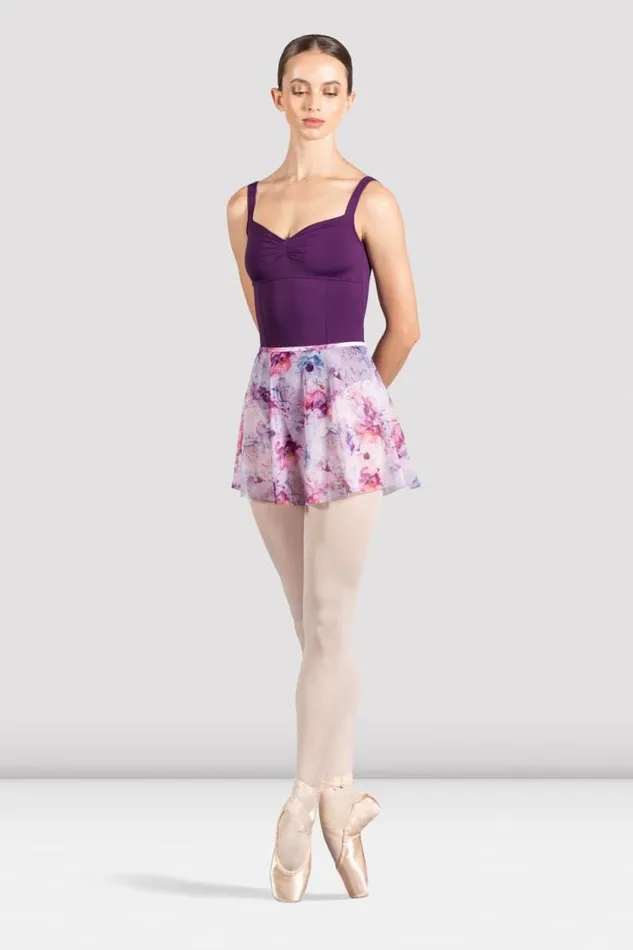Adults Skirts and Tutus Bloch Floral Printed Skirt Purple Floral