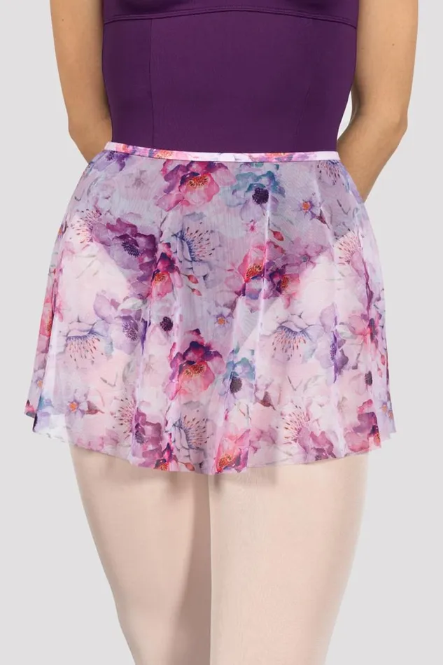 Adults Skirts and Tutus Bloch Floral Printed Skirt Purple Floral