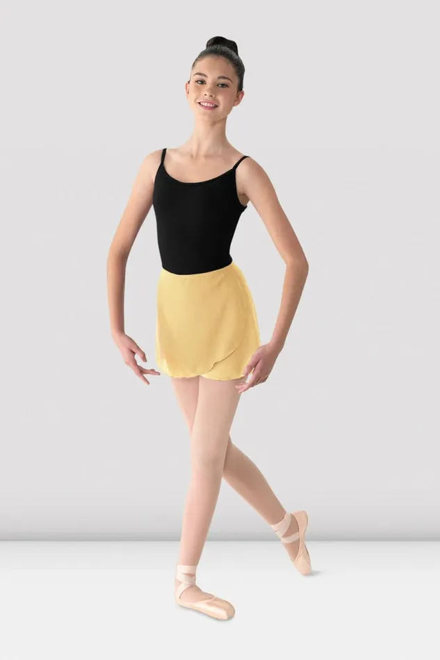 Adults Skirts and Tutus Bloch Mirella Georgette Wrap Skirt Yellow