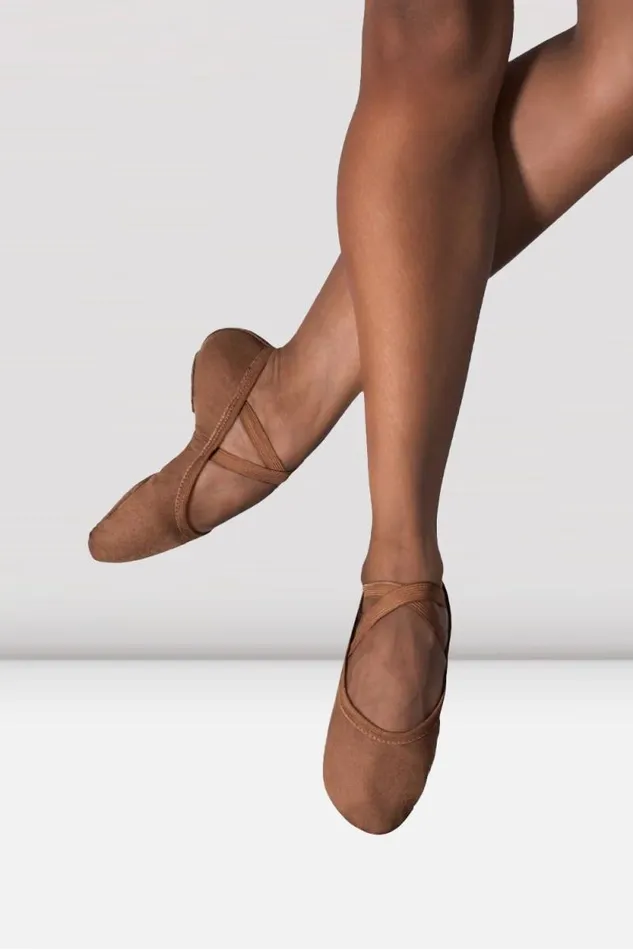 Adults Tonal Footwear Bloch Performa Stretch Canvas Ballet Shoes Cocoa
