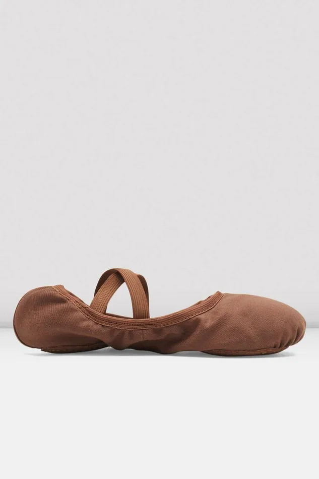 Adults Tonal Footwear Bloch Performa Stretch Canvas Ballet Shoes Cocoa