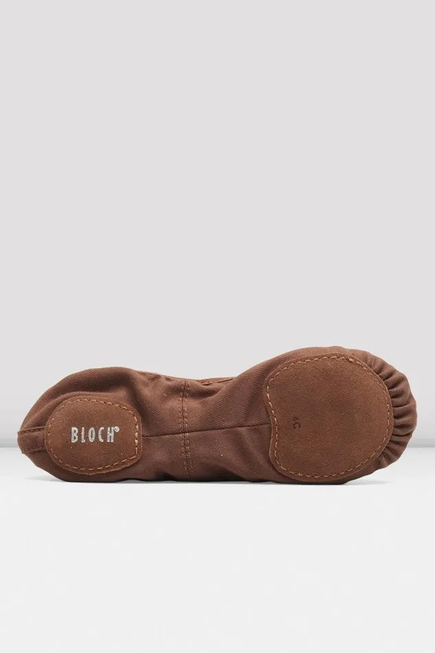 Adults Tonal Footwear Bloch Performa Stretch Canvas Ballet Shoes Cocoa