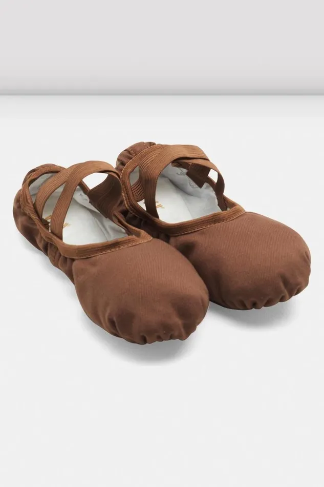 Adults Tonal Footwear Bloch Performa Stretch Canvas Ballet Shoes Cocoa