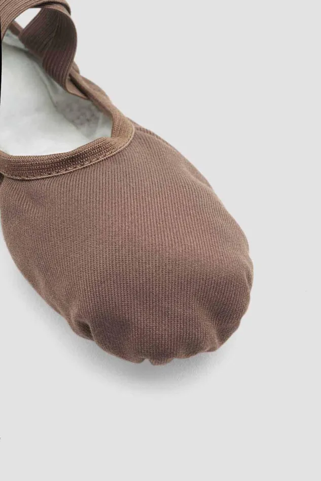 Adults Tonal Footwear Bloch Performa Stretch Canvas Ballet Shoes Coffee