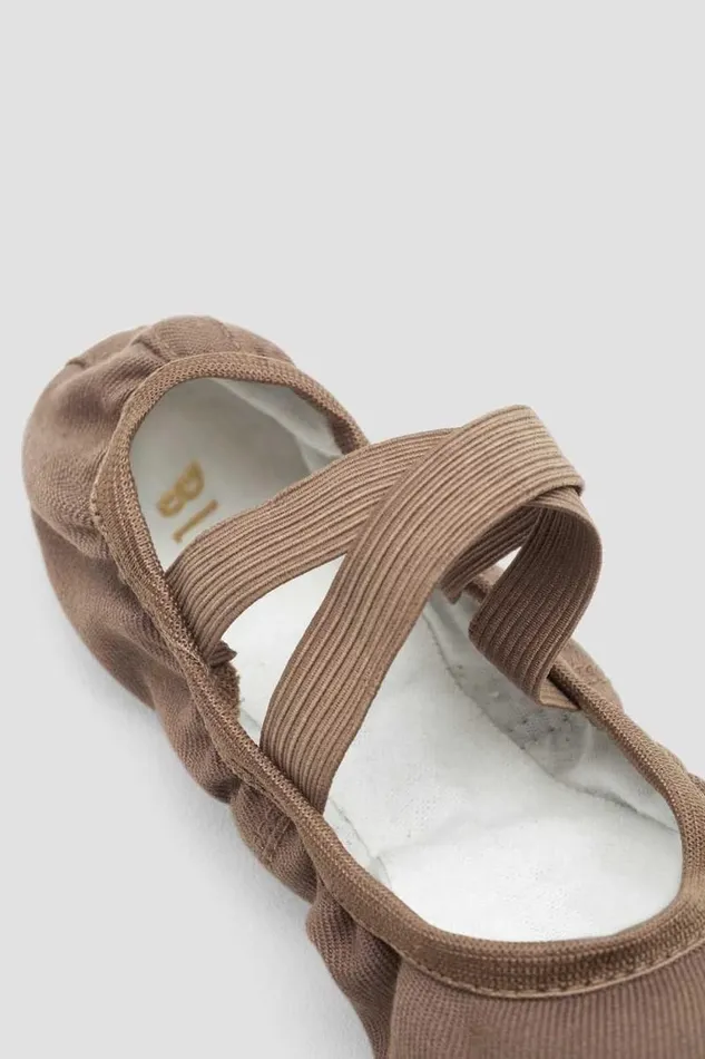Adults Tonal Footwear Bloch Performa Stretch Canvas Ballet Shoes Coffee
