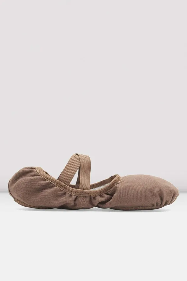 Adults Tonal Footwear Bloch Performa Stretch Canvas Ballet Shoes Coffee