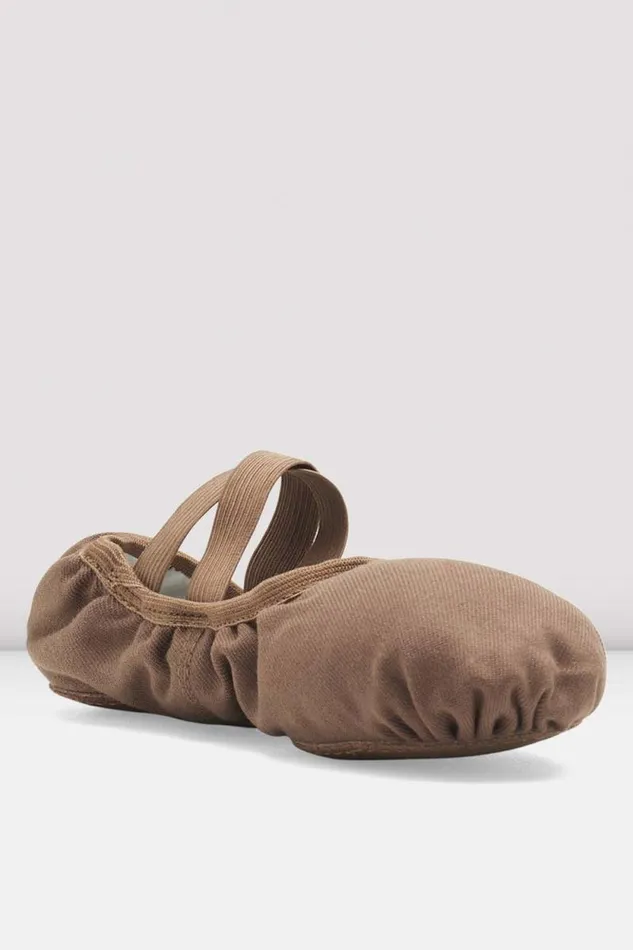 Adults Tonal Footwear Bloch Performa Stretch Canvas Ballet Shoes Coffee