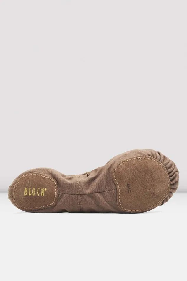 Adults Tonal Footwear Bloch Performa Stretch Canvas Ballet Shoes Coffee