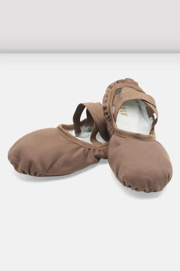 Adults Tonal Footwear Bloch Performa Stretch Canvas Ballet Shoes Coffee