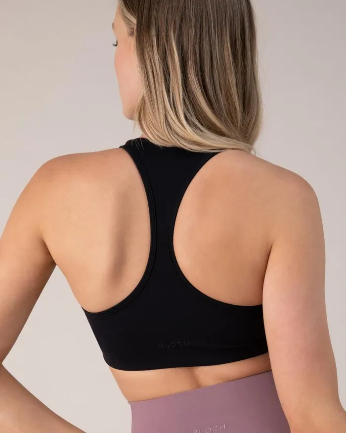 Adults Tops Bloch BLOCHeverhold Women039s Racerback Bra In Ebony Block Adults Tops Bloch BLOCHeverhold Women039s Racerback Bra In Ebony Block