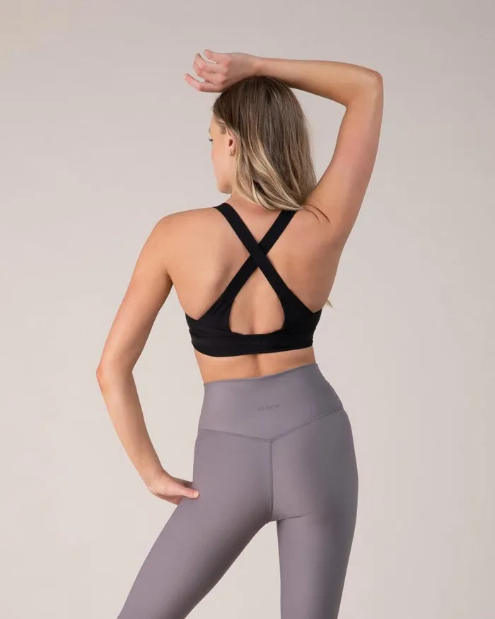 Adults Tops Bloch BLOCHsculpt Criss Cross High Compression Sports Bra 8211 Ebony BLOCH Adults Tops Bloch BLOCHsculpt Criss Cross High Compression Sports Bra 8211 Ebony BLOCH