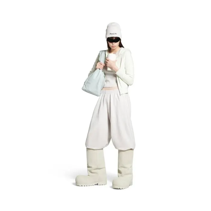 Alaska Fur High Boot In White Women Balenciaga Boots and Ankle Boots